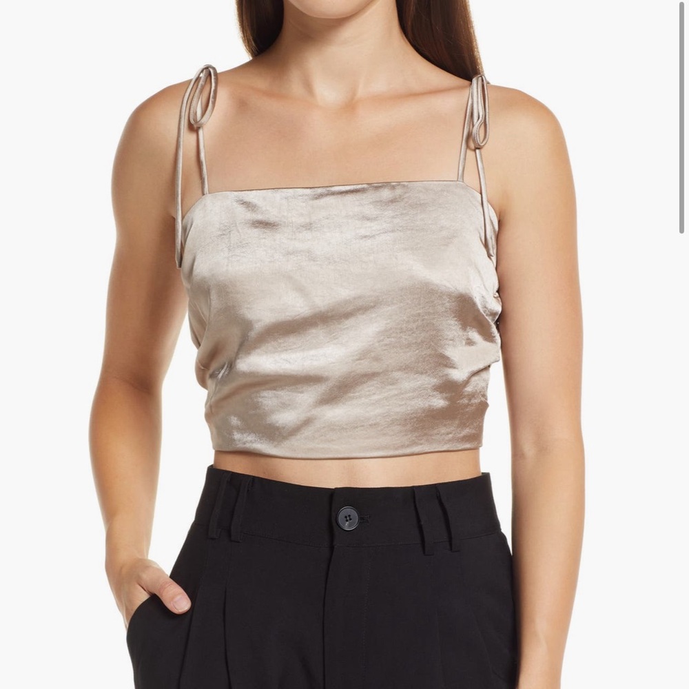 Lulus Satin Crop Top